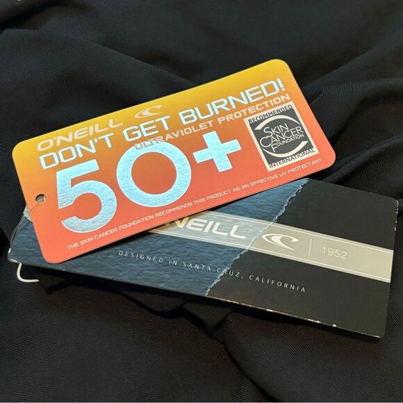 O’Neill Black UPF 50+ Short Sleeve Rash Guard Surf Shirt | XXL | NEW - Picture 9 of 13